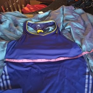 Adidas Purple and yellow workout shirt